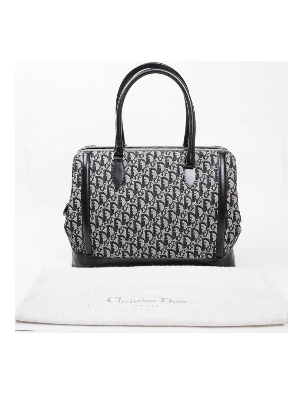 Sac DIOR en toile monogram bleu