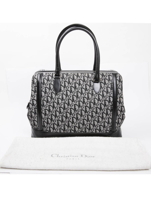 Sac DIOR en toile monogram bleu