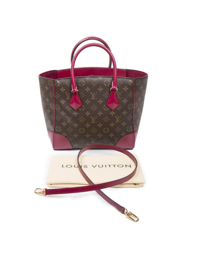Sac "Phenix" LOUIS VUITTON toile monogram et cuir fuchsia