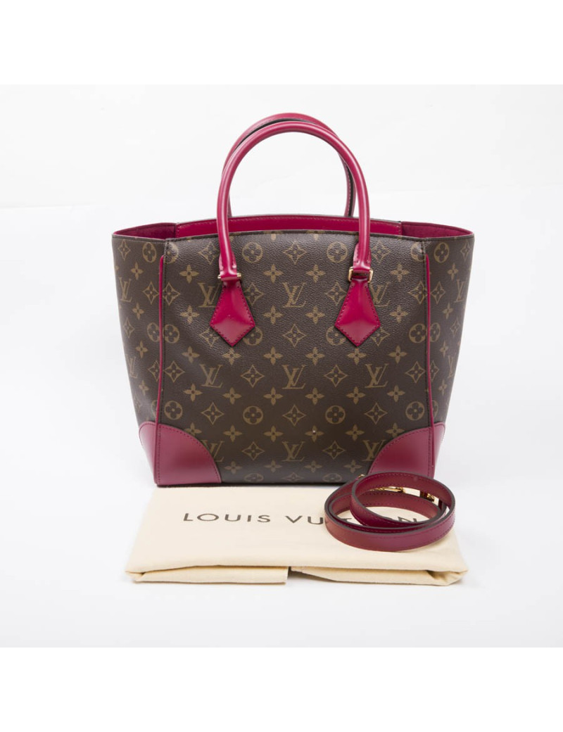 Sac "Phenix" LOUIS VUITTON toile monogram et cuir fuchsia