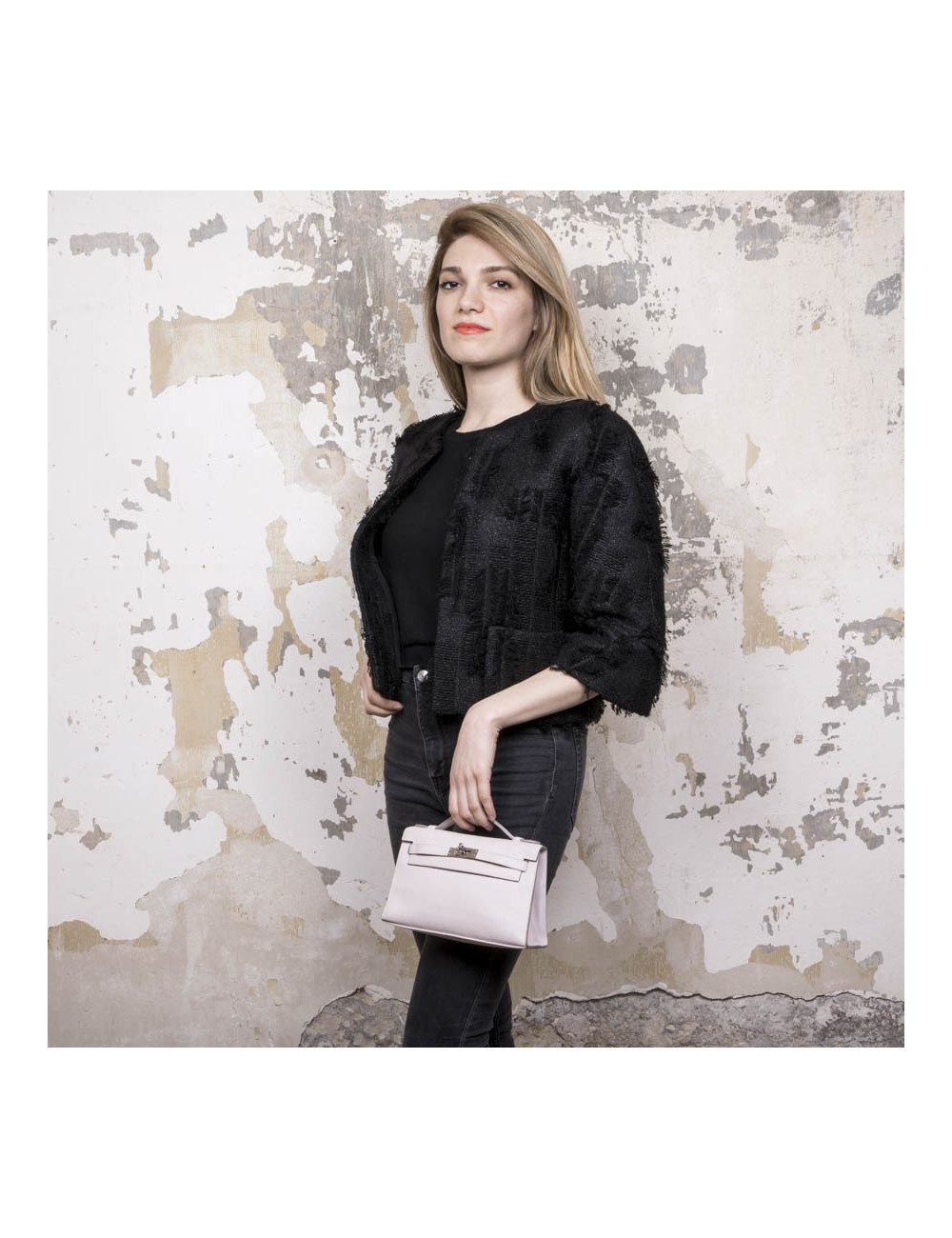 Pochette KELLY swift rose