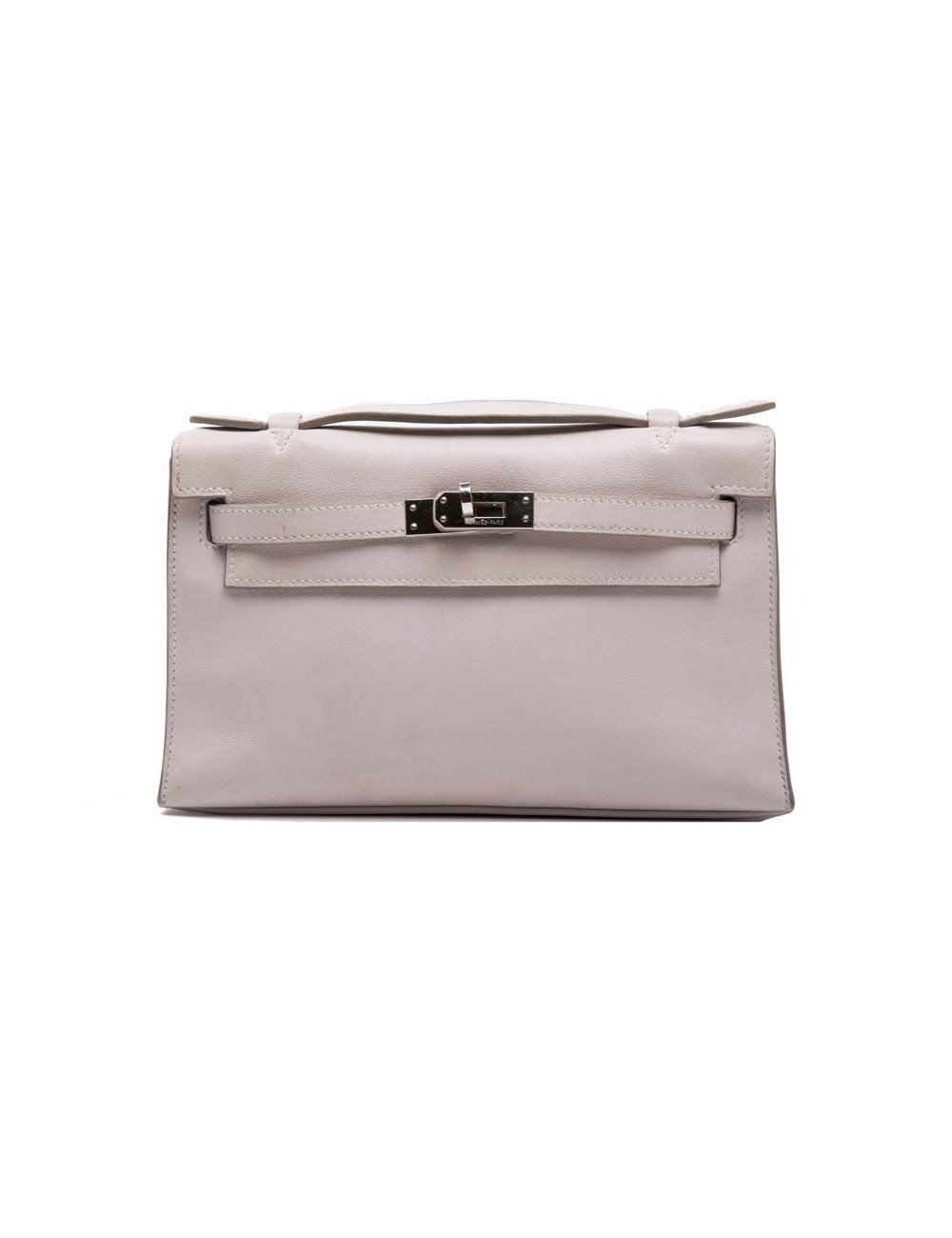 HERMES Kelly Clutch in pink swilt calf leather