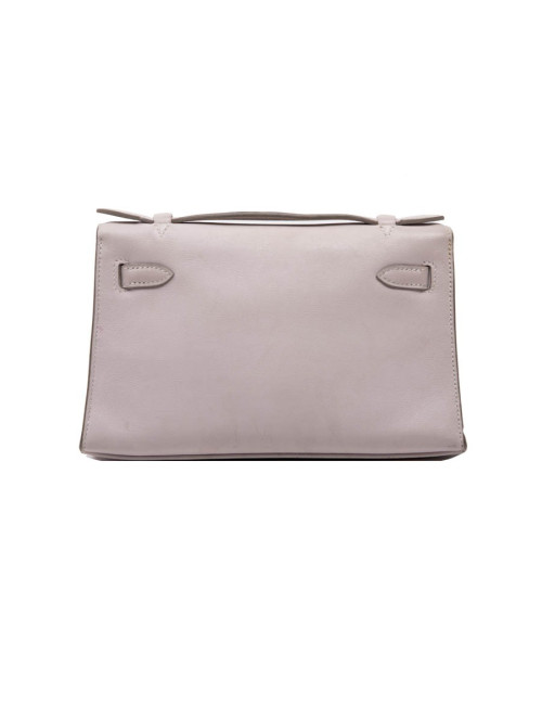 HERMES Kelly Clutch in pink swilt calf leather