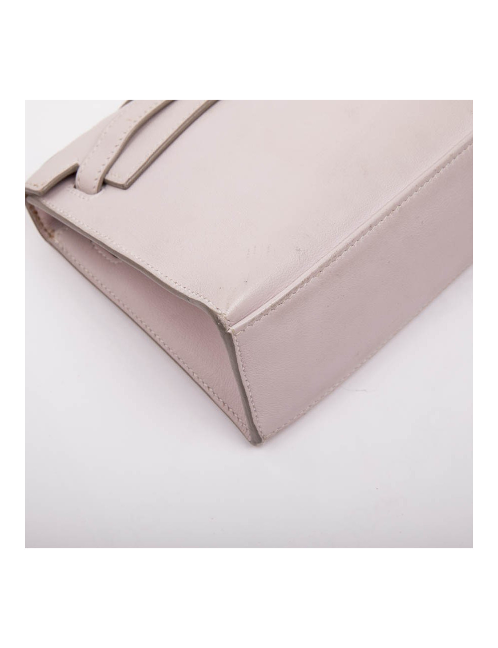 HERMES Kelly Clutch in pink swilt calf leather
