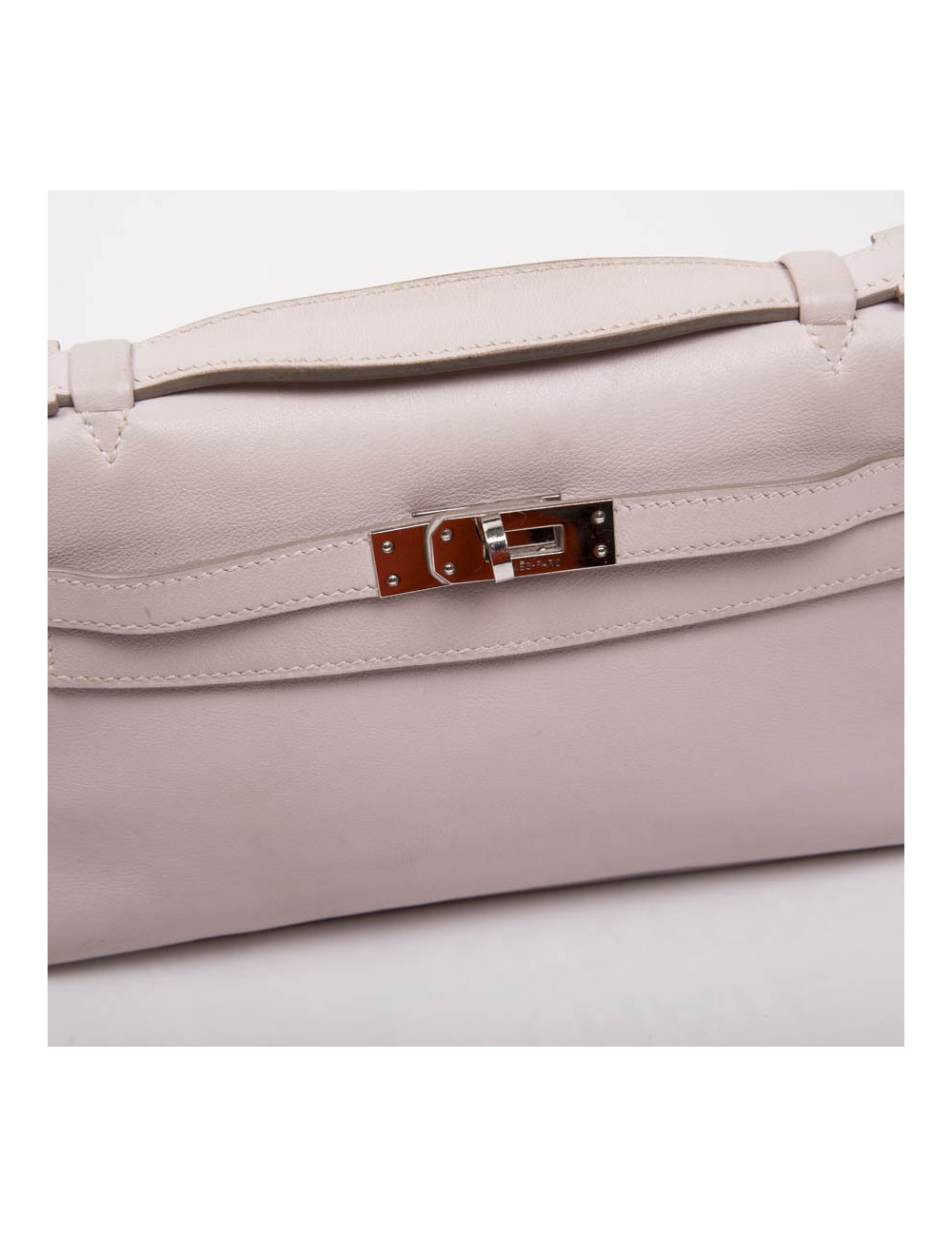 HERMES Kelly Clutch in pink swilt calf leather