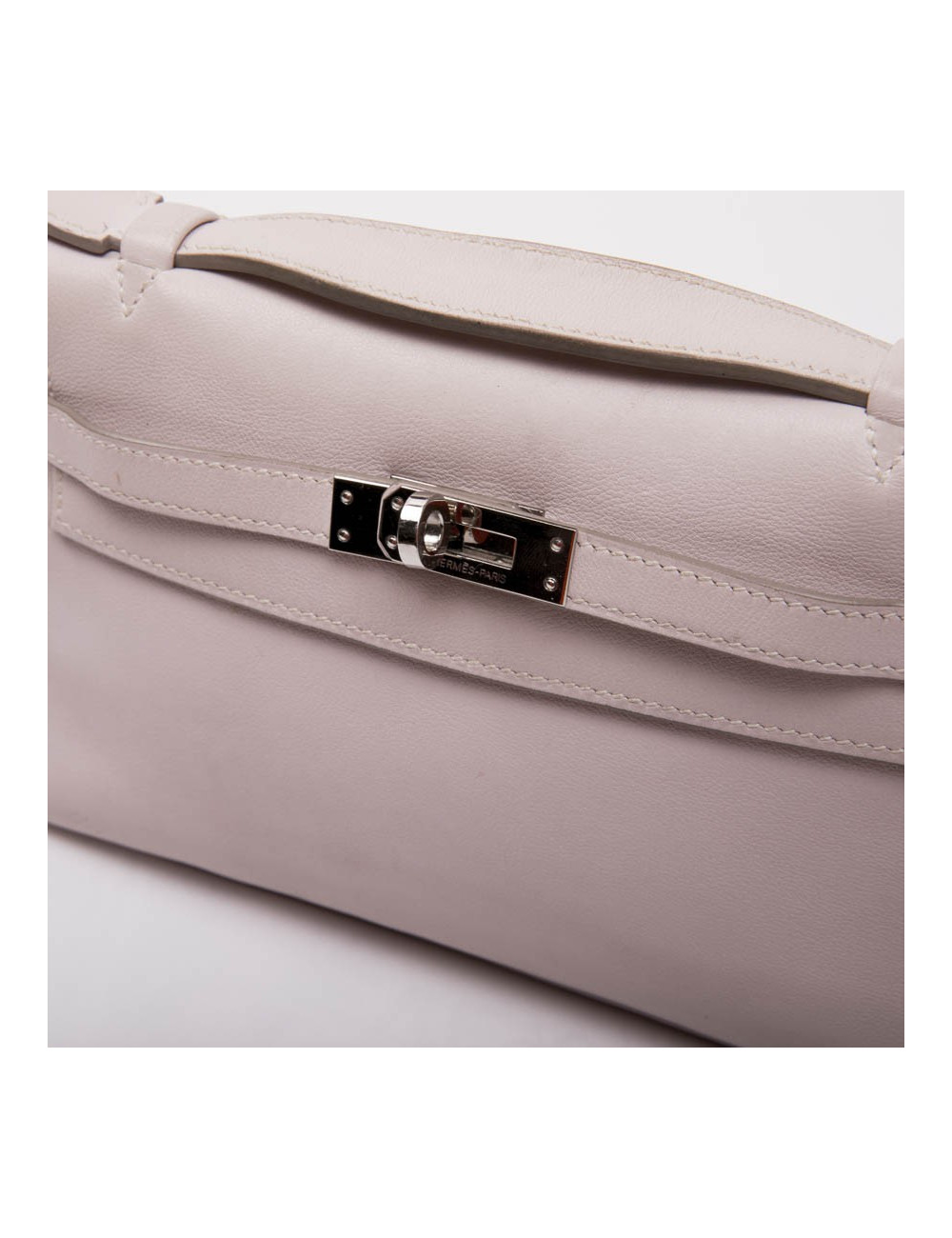 HERMES Kelly Clutch in pink swilt calf leather