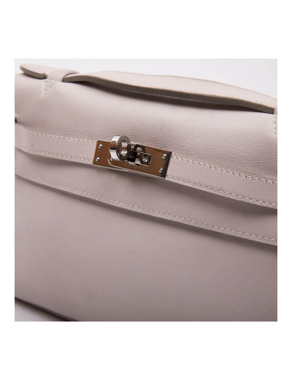 HERMES Kelly Clutch in pink swilt calf leather