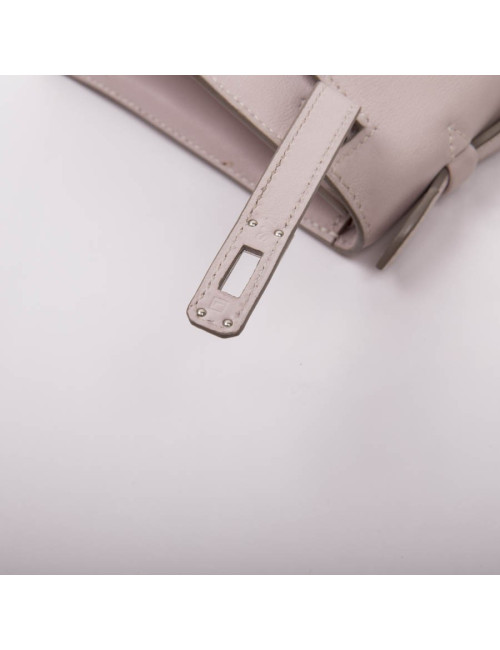 HERMES Kelly Clutch in pink swilt calf leather