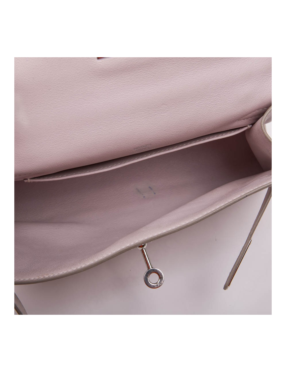 HERMES Kelly Clutch in pink swilt calf leather