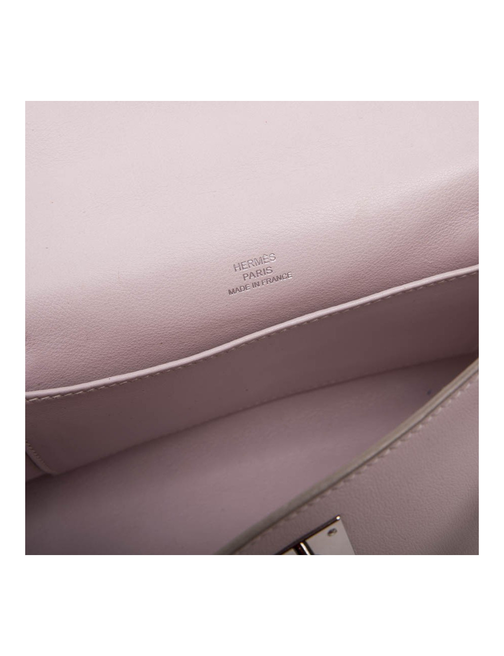 HERMES Kelly Clutch in pink swilt calf leather