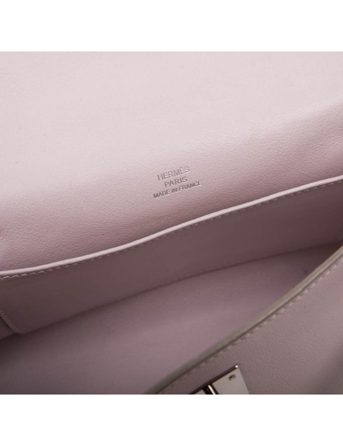 HERMES Kelly Clutch in pink swilt calf leather