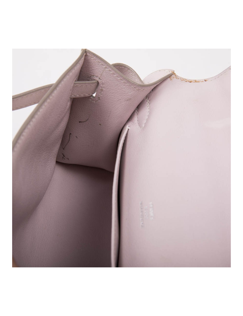 HERMES Kelly Clutch in pink swilt calf leather