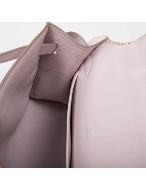 HERMES Kelly Clutch in pink swilt calf leather