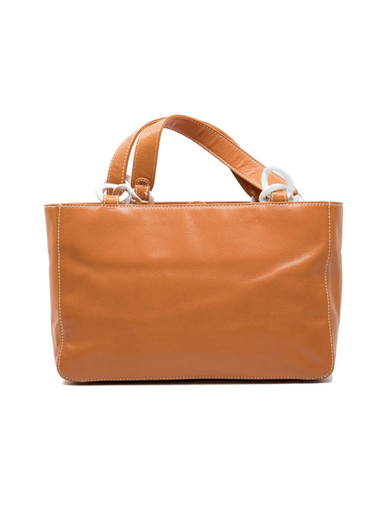 CHANEL tote bag in orange leather