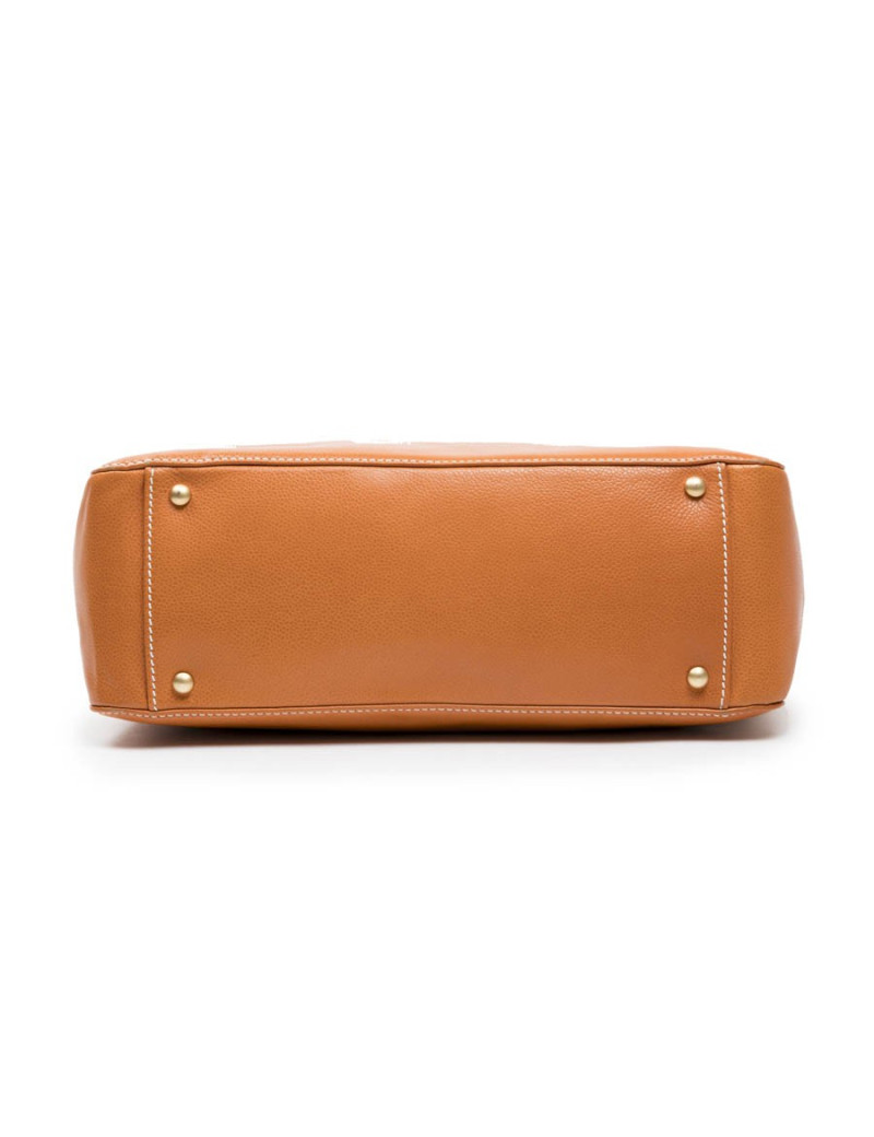 Sac cabas CHANEL cuir orange