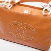 CHANEL tote bag in orange leather
