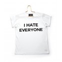 Tee shirt LESNOB I hate everyone blanc 