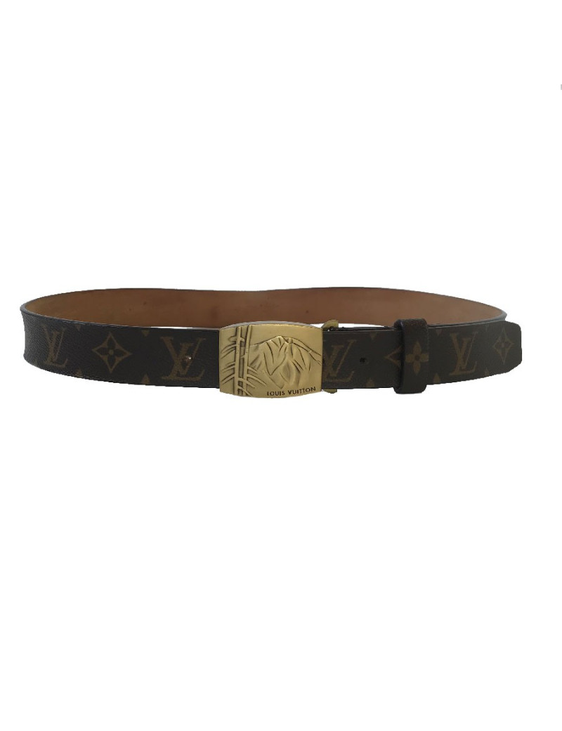 LOUIS VUITTON unisex belt in brown monogram canvas 90/36