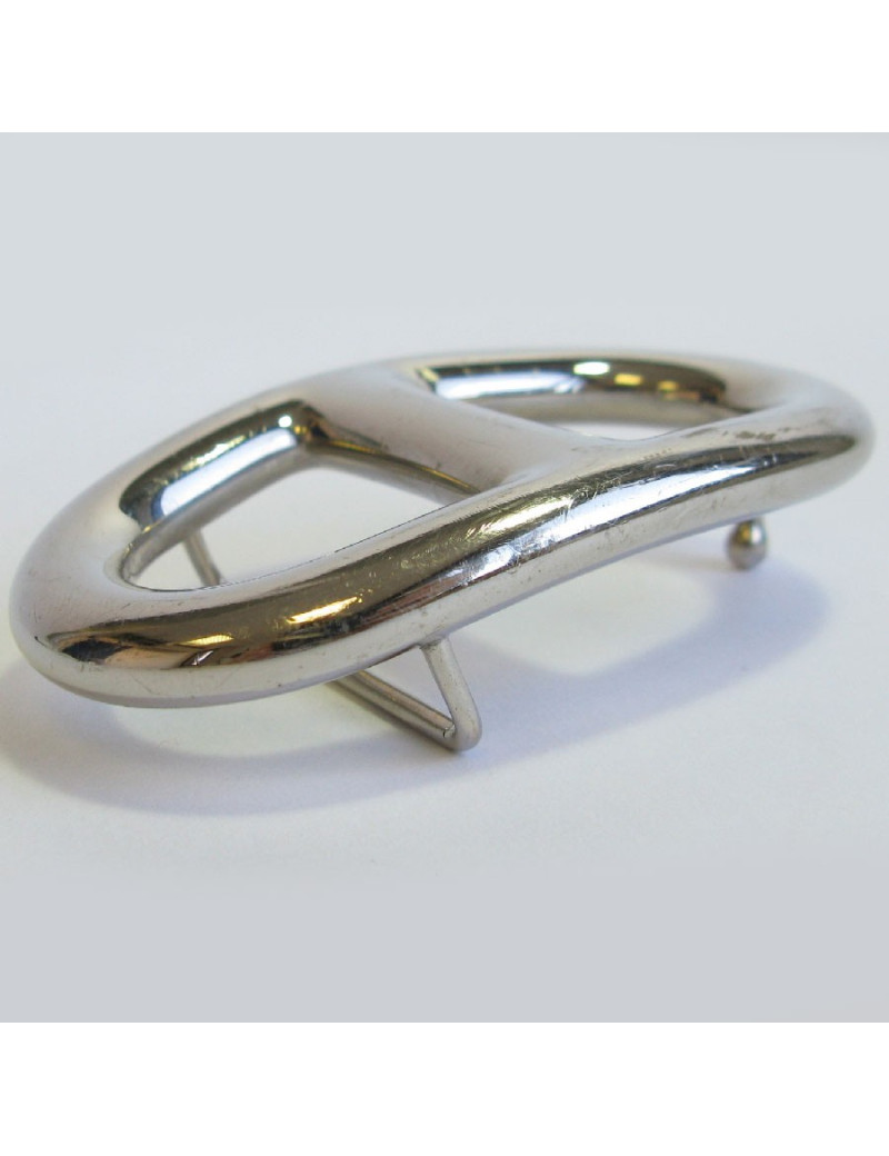 HERMES chaîne d'ancre belt buckle in palladium metal