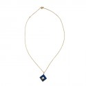 HERMES chain necklace in gold and pendant in lapis lazuli