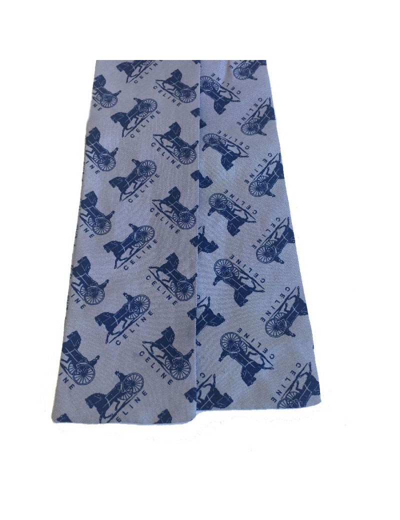 E.S Twilly CELINE en soie parme et violet