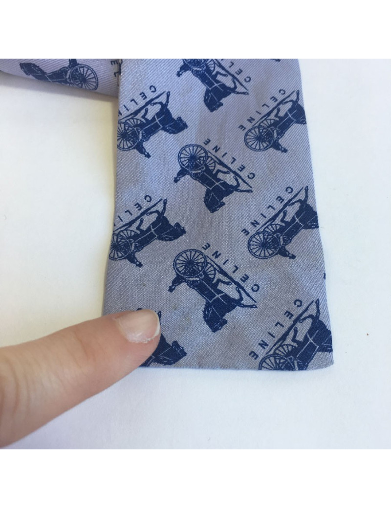 E.S Twilly CELINE en soie parme et violet