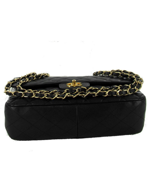 Jumbo "Mademoiselle" CHANEL en cuir caviar 