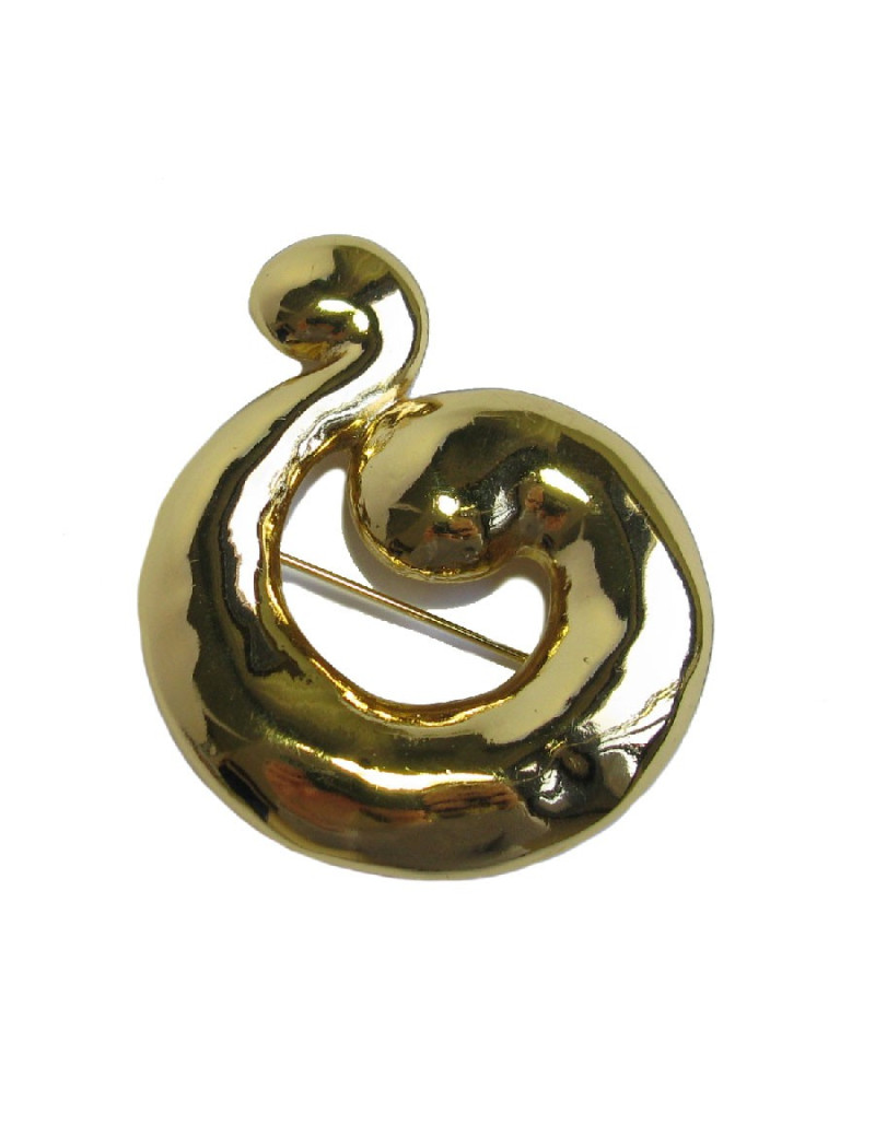 XXX Broche YSL YVES SAINT Vintage en métal doré