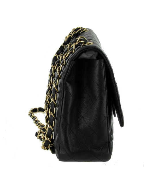 Jumbo "Mademoiselle" CHANEL en cuir caviar 