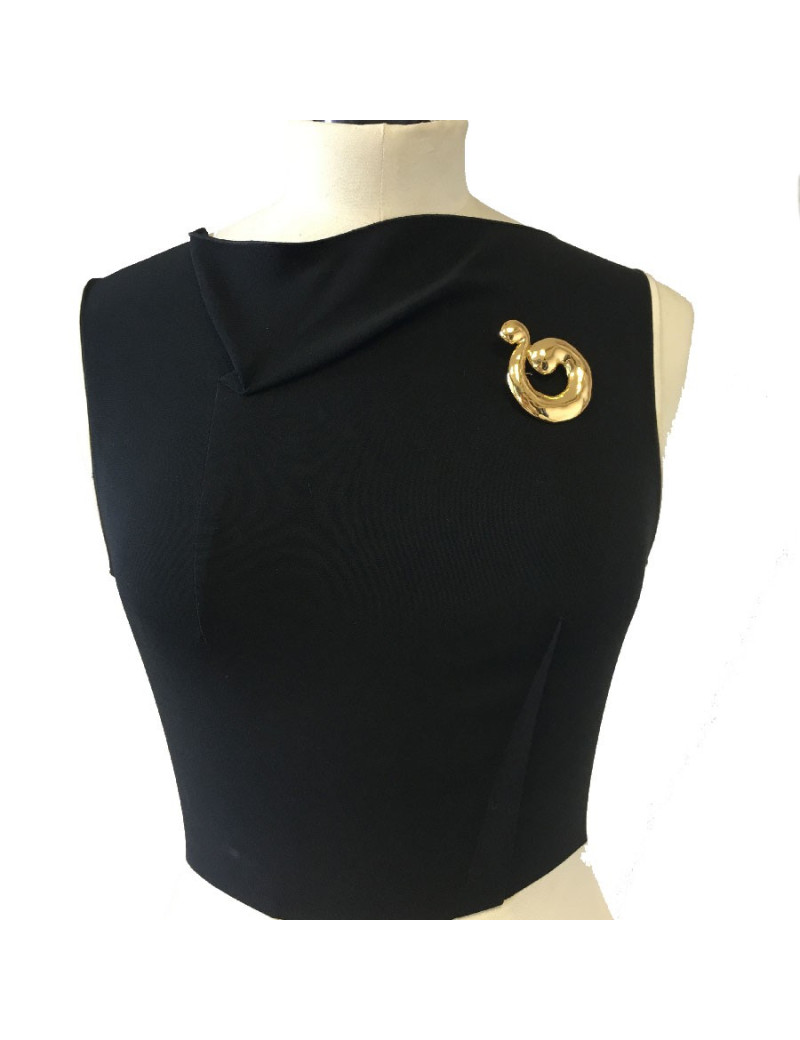 XXX Broche YSL YVES SAINT Vintage en métal doré