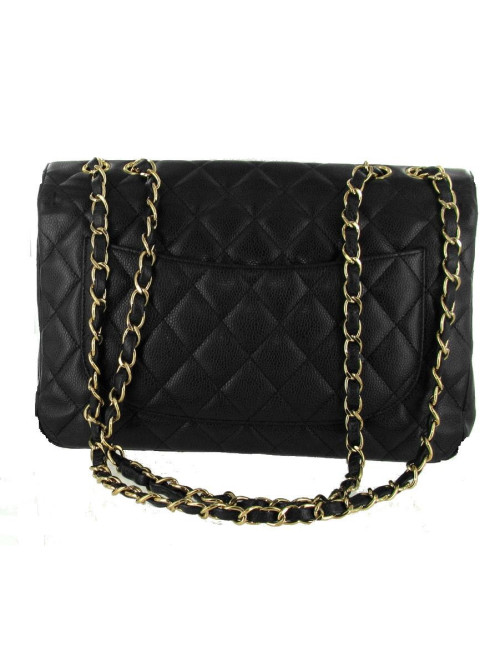 Jumbo "Mademoiselle" CHANEL en cuir caviar 