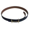 Hermes belt vintage reversible black box leather and epsom gold leather size 78