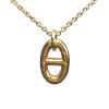 Collier HERMES 'Farandole' pendentif chaîne d'ancre en or jaune