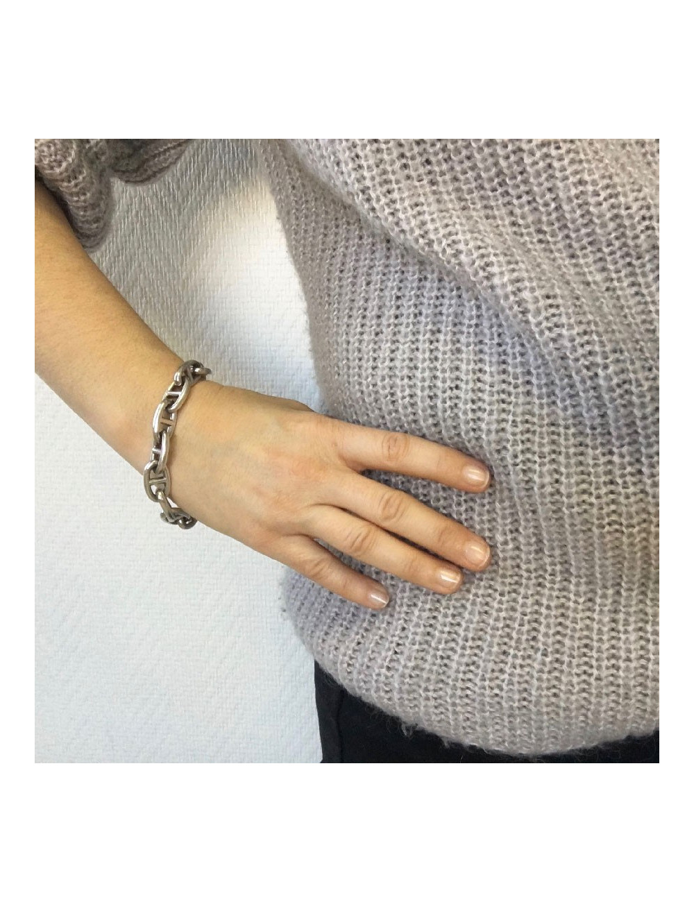 HERMES Bracelet 'chaîne d'ancre' in sterling silver