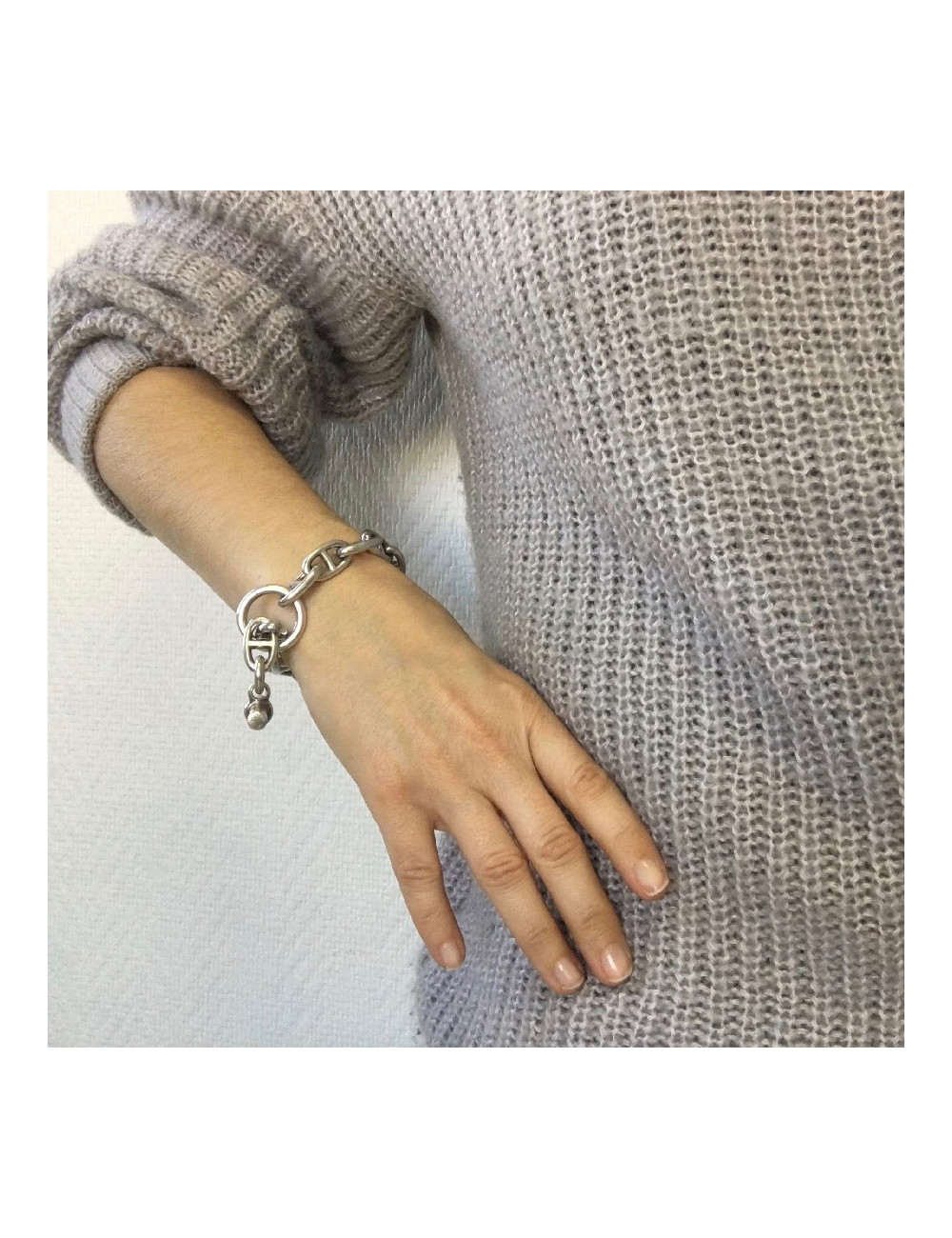 HERMES Bracelet 'chaîne d'ancre' in sterling silver