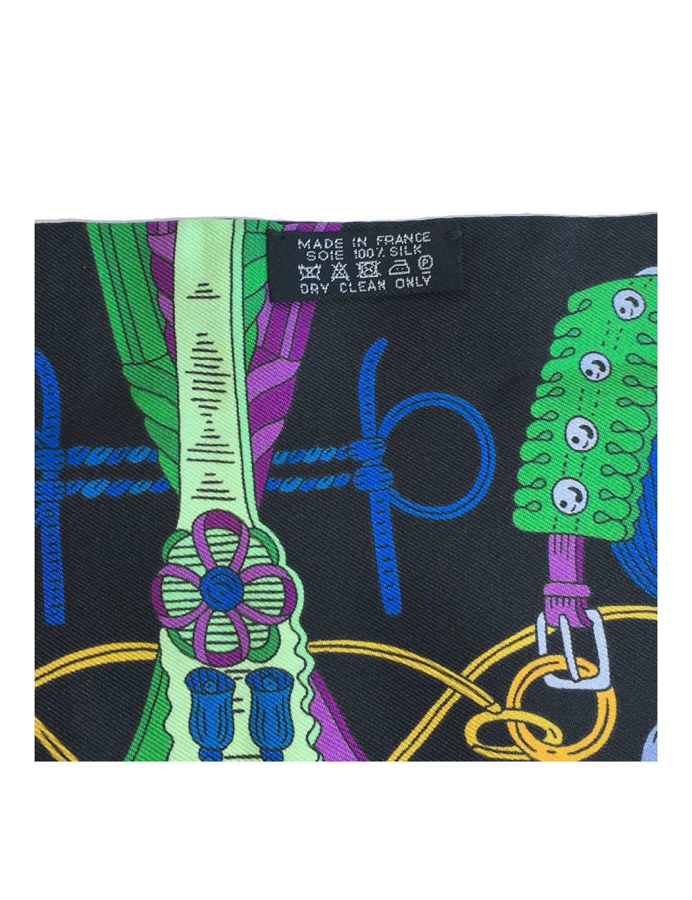 Maxi twilly HERMES 'Bouquets Selliers' en soie mauve