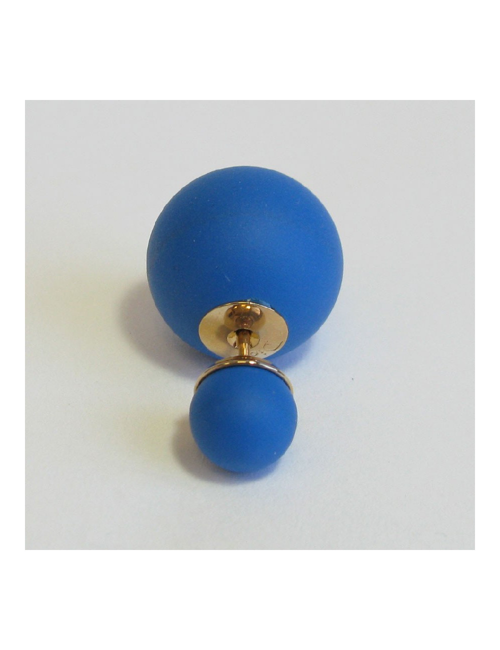 Boucle d'oreille clou "Tribales" DIOR en gomme bleue