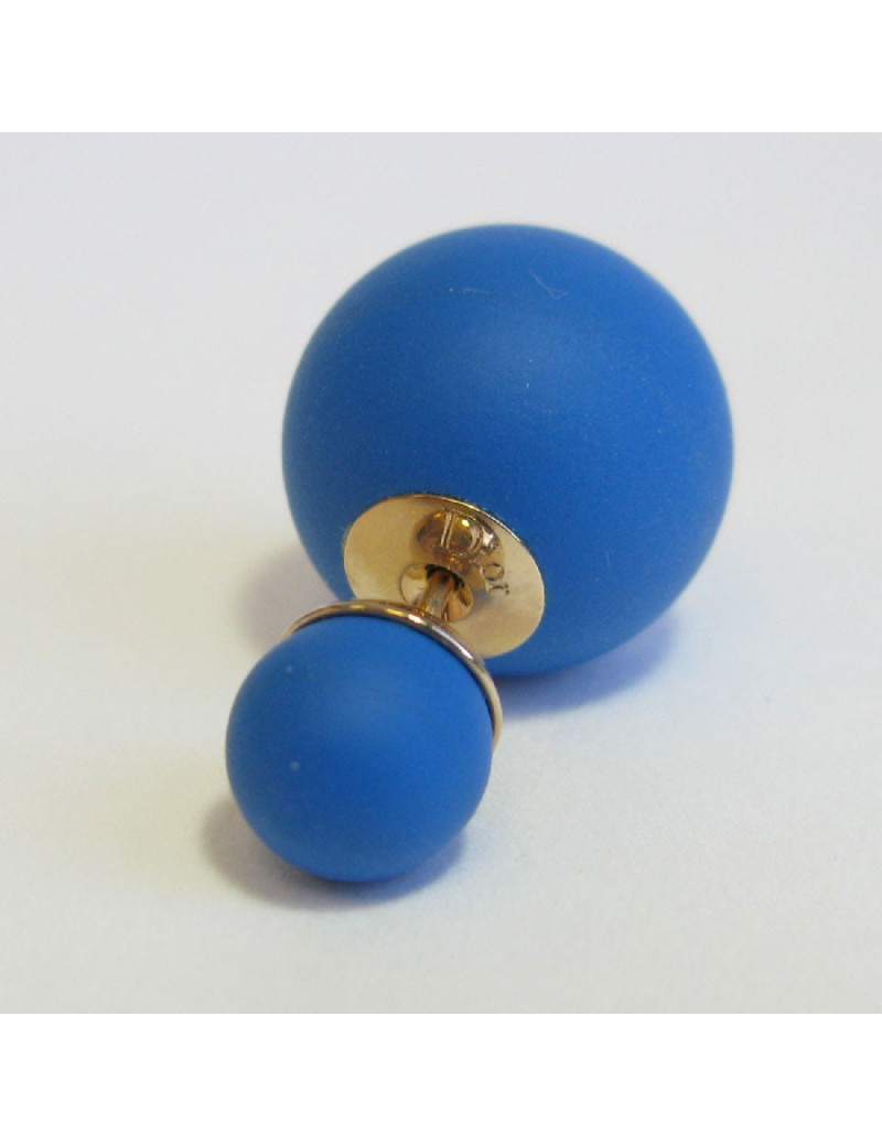 Boucle d'oreille clou "Tribales" DIOR en gomme bleue