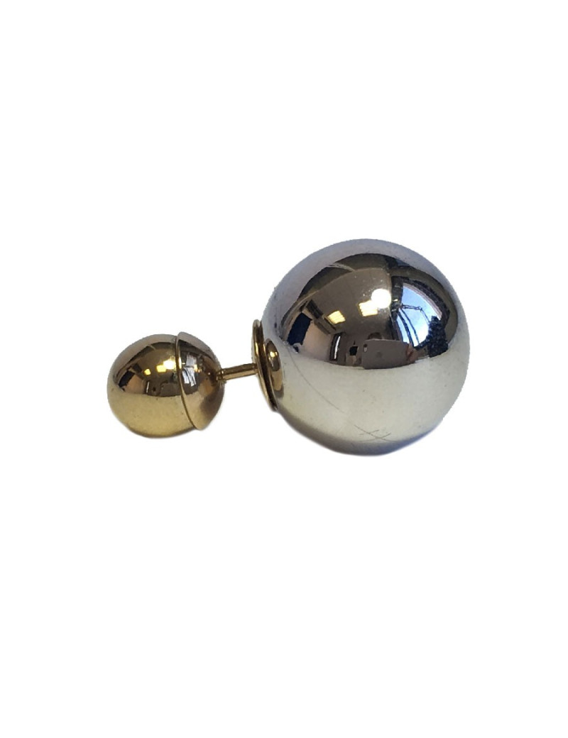 DIOR 'Tribales' stud earring in silver and gilt metal