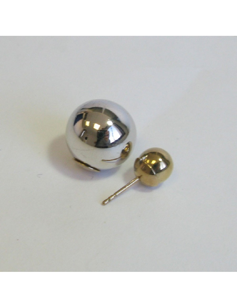 DIOR 'Tribales' stud earring in silver and gilt metal