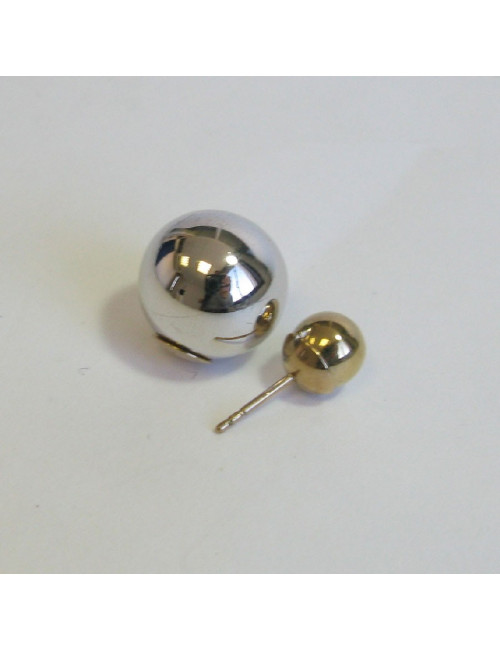 Boucle d'oreille clou " Tribales" DIOR argentée et dorée