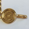 CHANEL vintage belt in gilded metal chain and gold medals