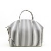 GIVENCHY weekend bag in black striped white leather