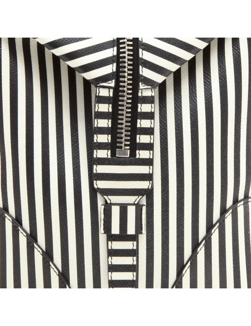 GIVENCHY weekend bag in black striped white leather
