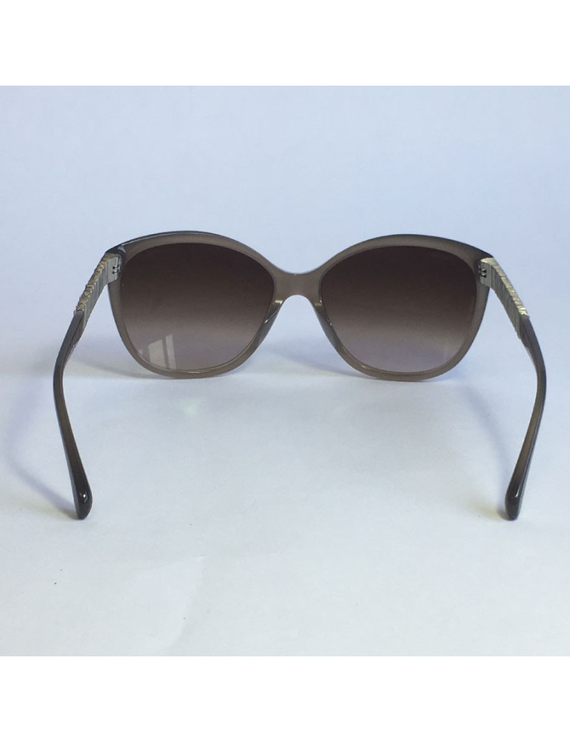 Lunettes de soleil CHANEL en plastique beige avec brillants sur les branches