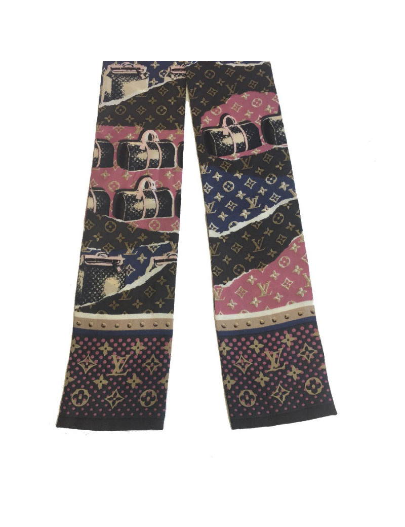 Twilly LOUIS VUITTON en soie motif LV