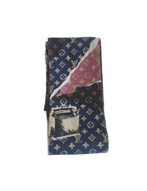 Twilly LOUIS VUITTON en soie motif LV