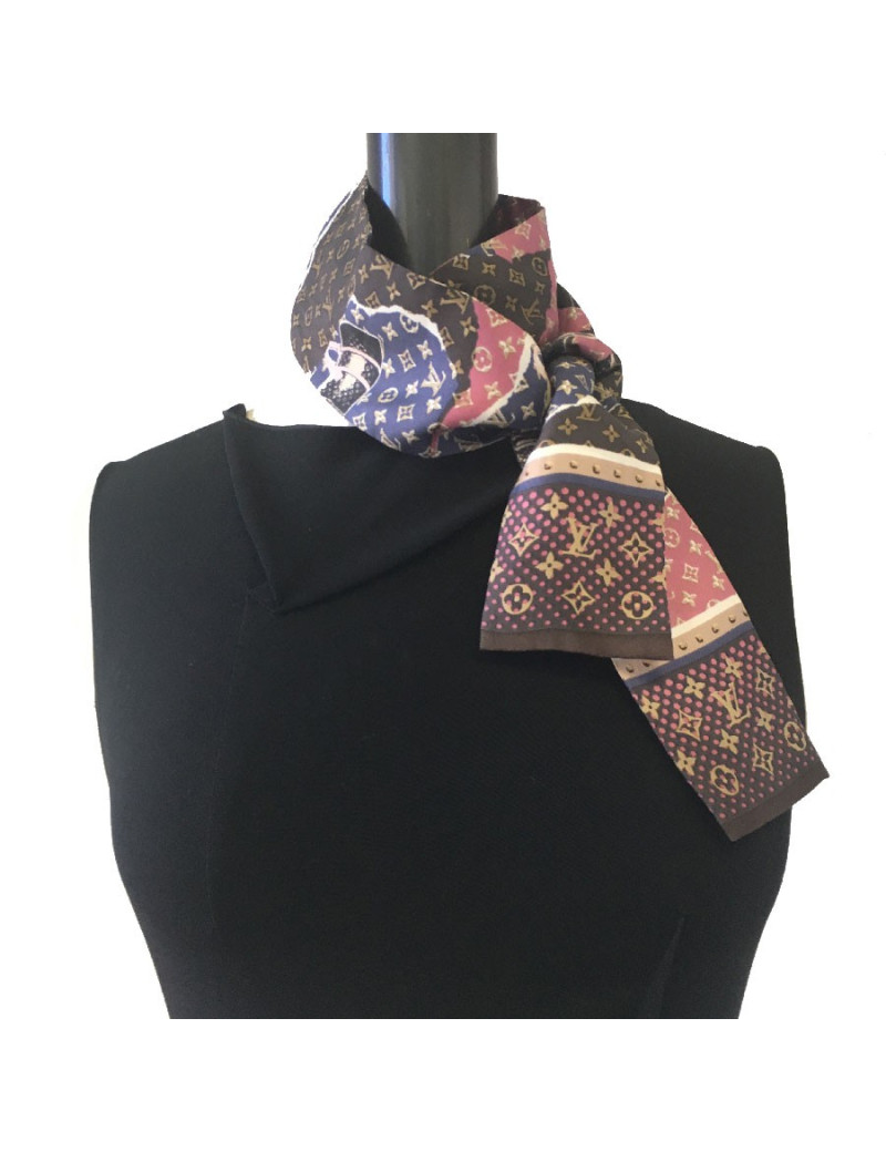 Twilly LOUIS VUITTON en soie motif LV