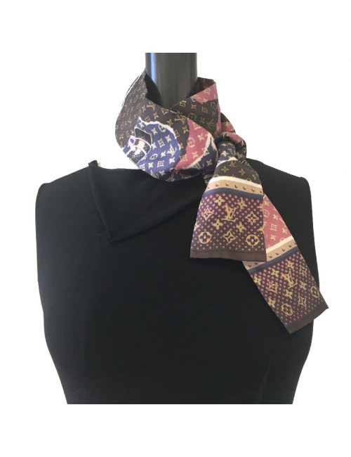 Twilly LOUIS VUITTON en soie motif LV