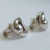 HERMES clip-on earrings in sterling silver